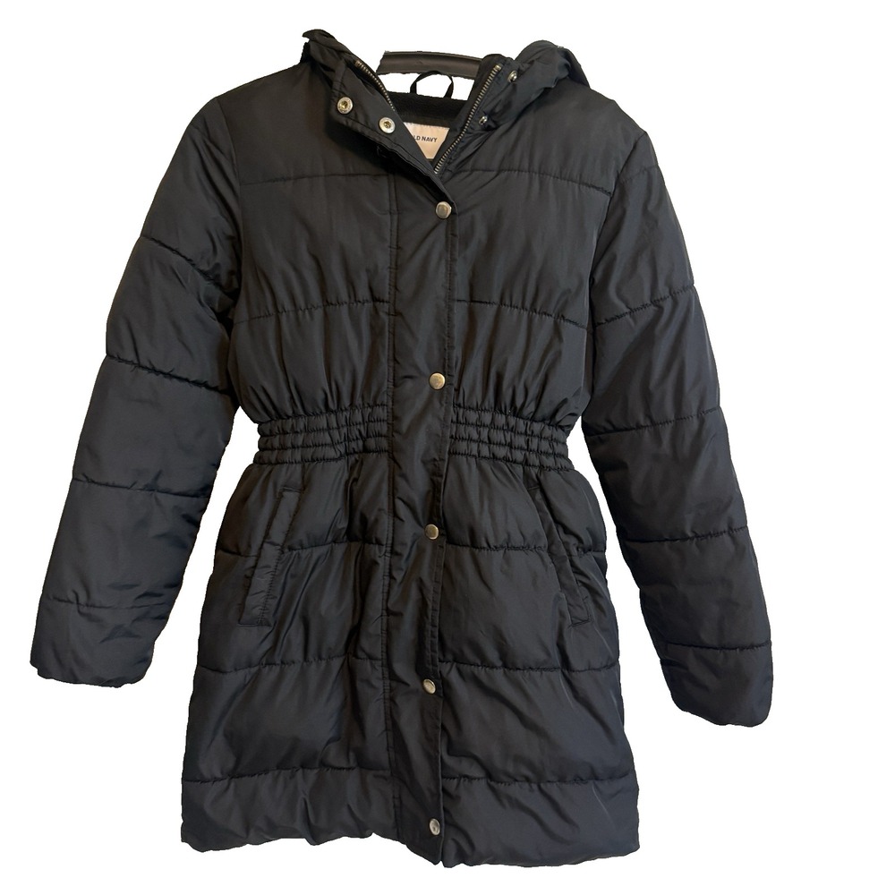 Old Navy Girls Winter Quilted Hooded Puffer Coat Size XL 14 Normcore Activewear